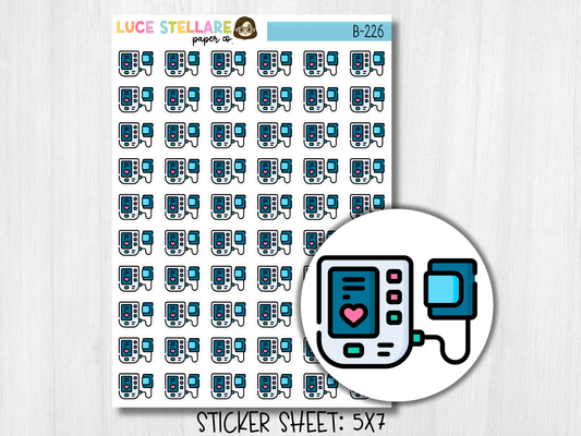 Blood Pressure Planner Stickers / B-226