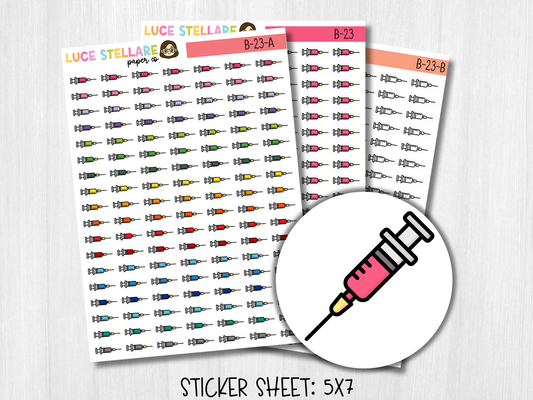 Syringe Icon Stickers / B-23