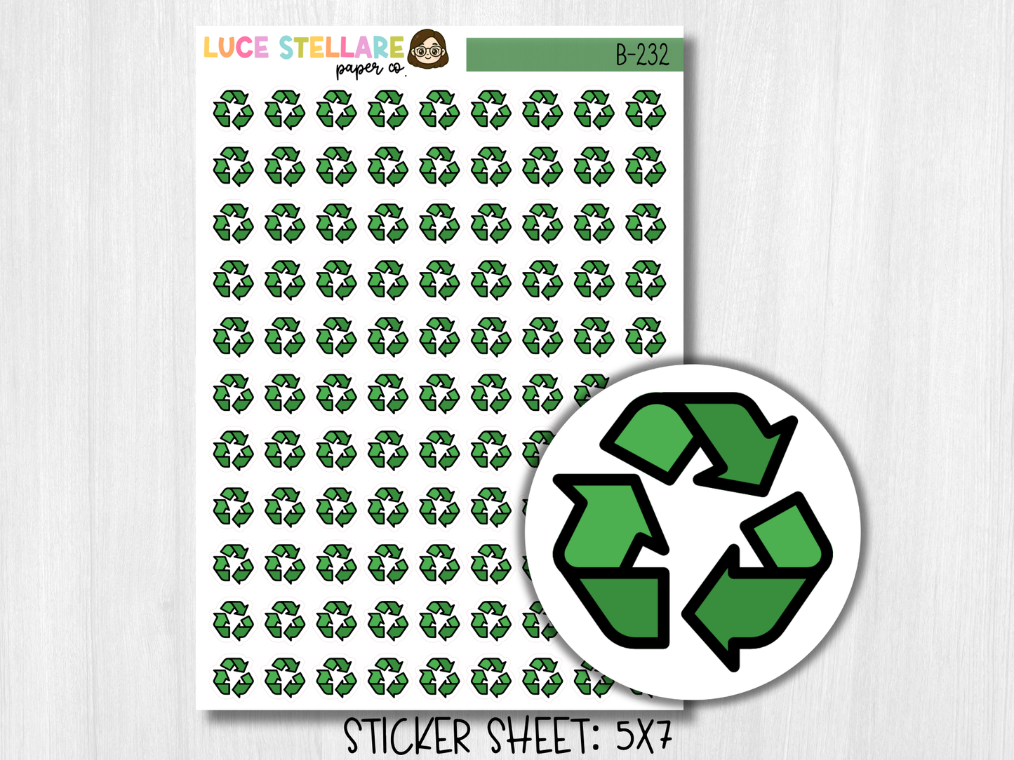 Recycle Planner Stickers / B-232