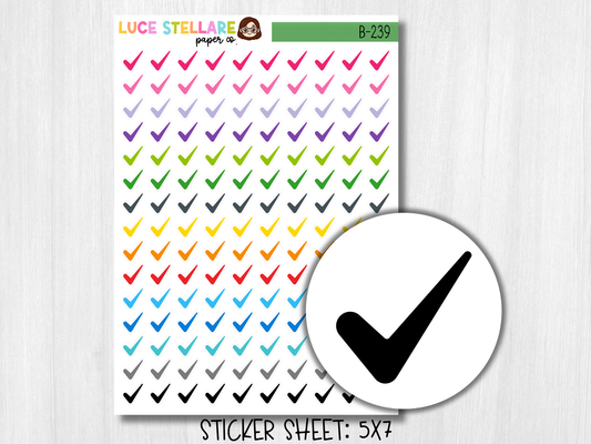 Checkmark Planner Stickers / B-239