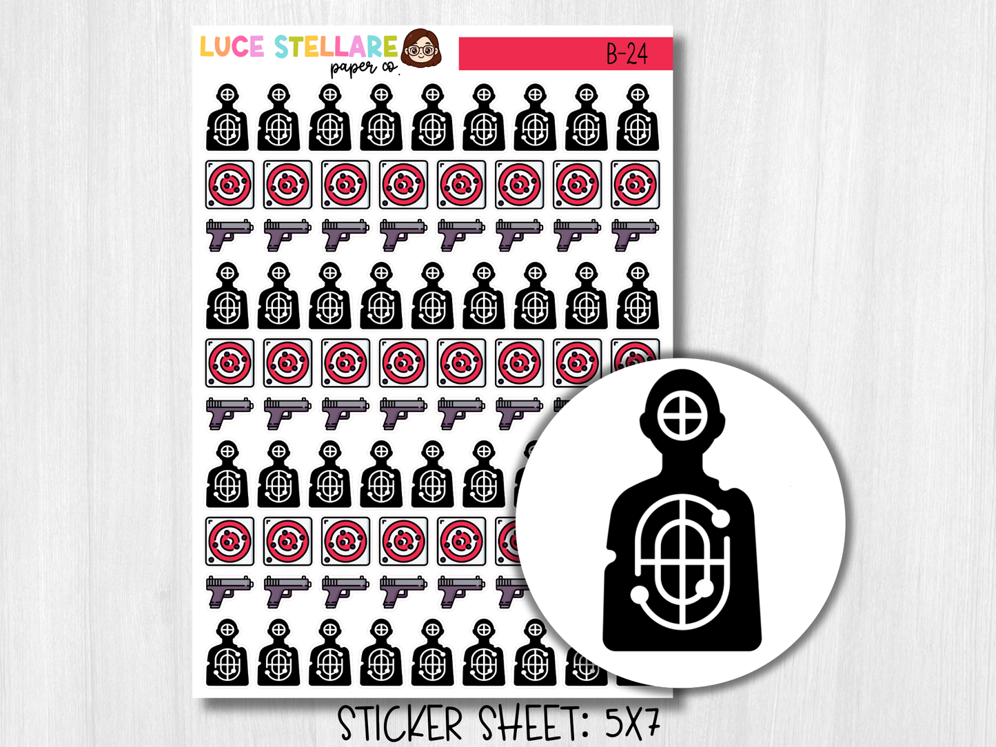 Target Practice Icon Stickers /B-24