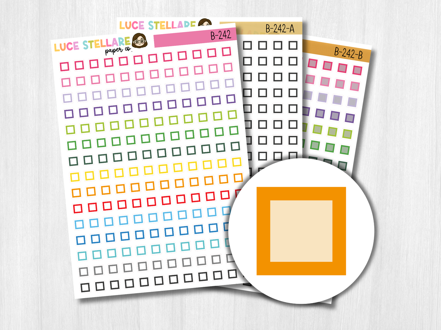 Single Checkbox Planner Stickers / B-242