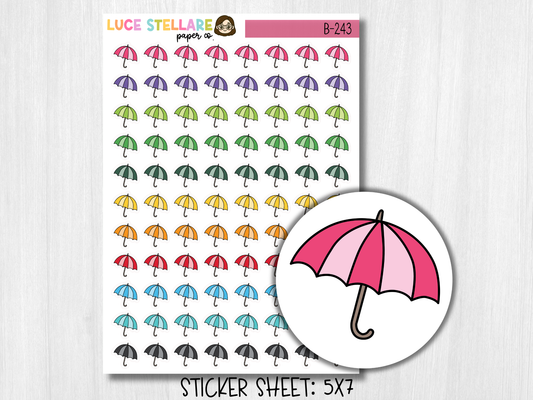 Umbrella Planner Stickers / B-243