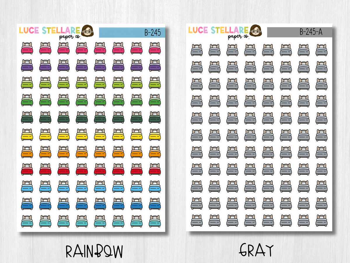 Bed Icon Planner Stickers / B-245
