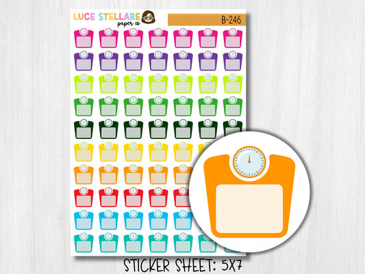 Weight Tracker Planner Stickers / B-246