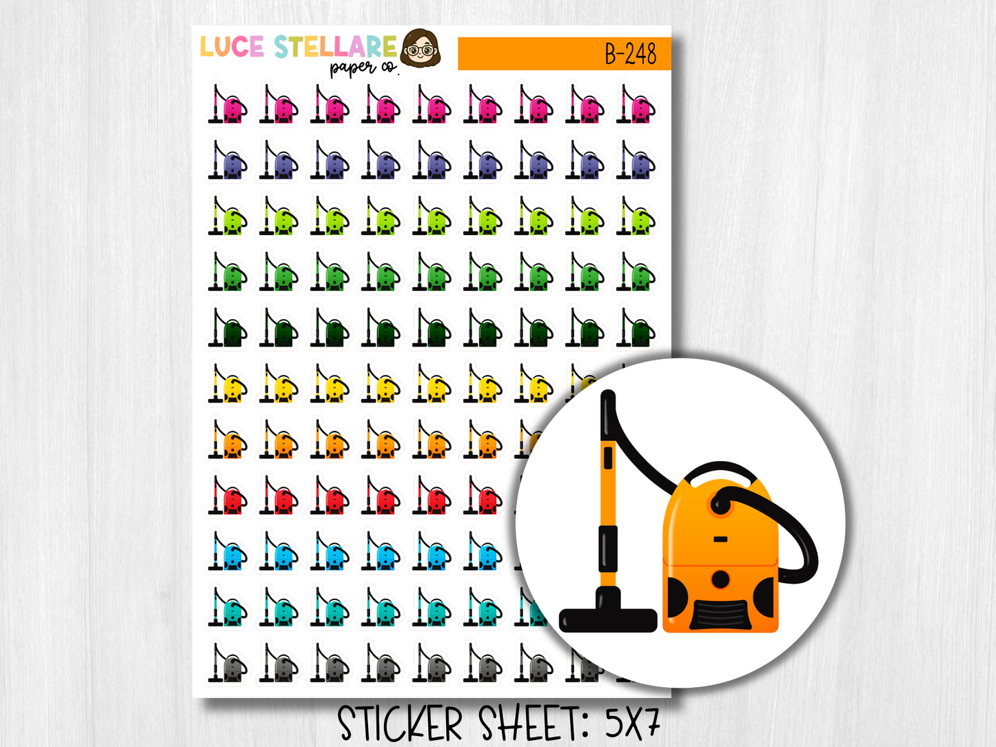 Vacuum Planner Stickers / B-248