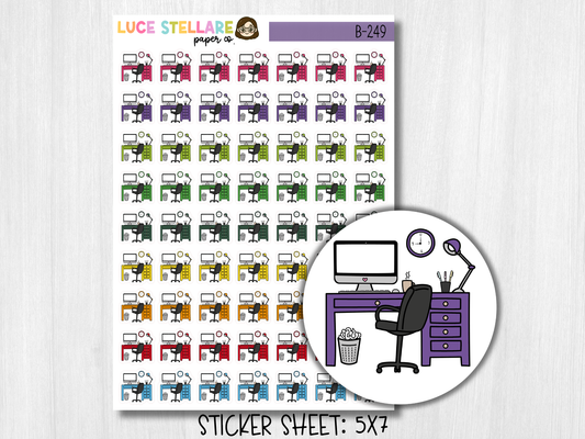 Work Desk Planner Stickers / B-249