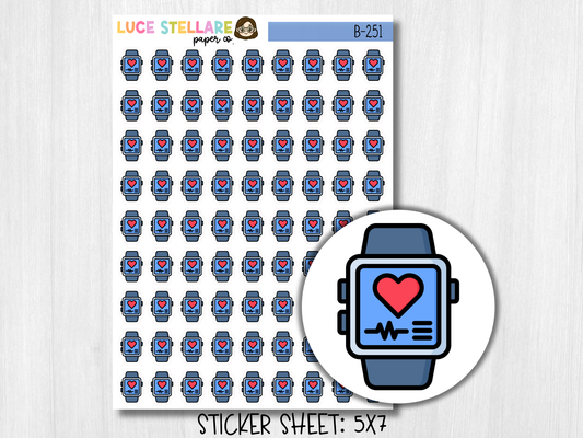 Fitness Watch Planner Stickers / B-251