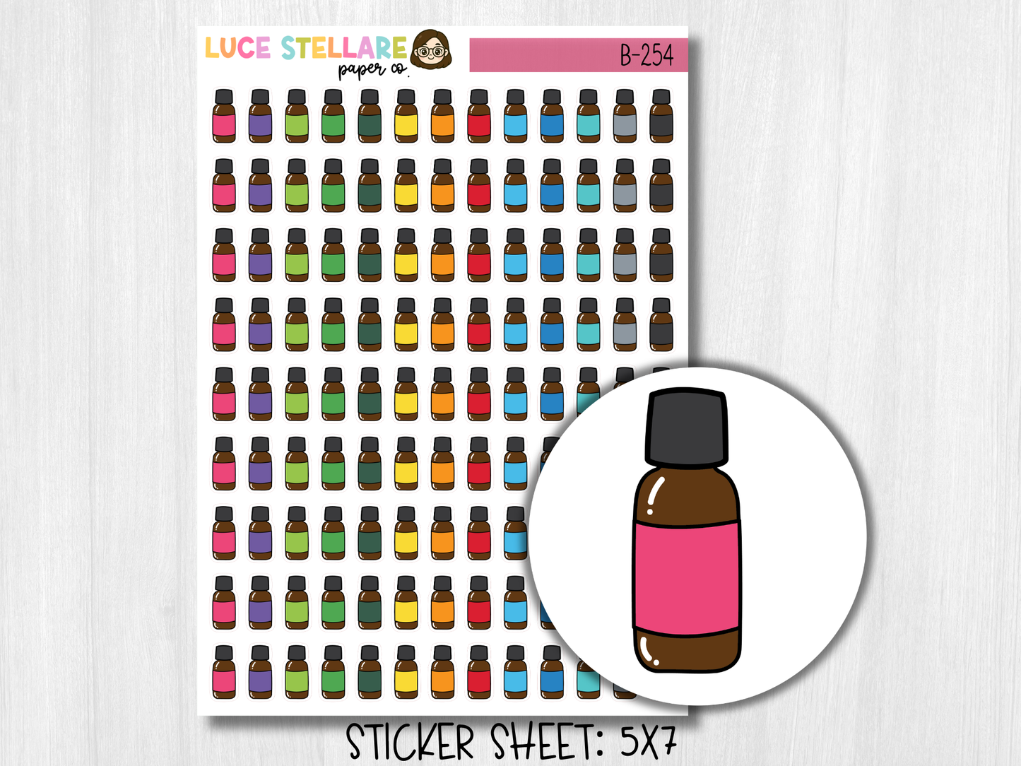 Essential Oils Planner Stickers / B-254