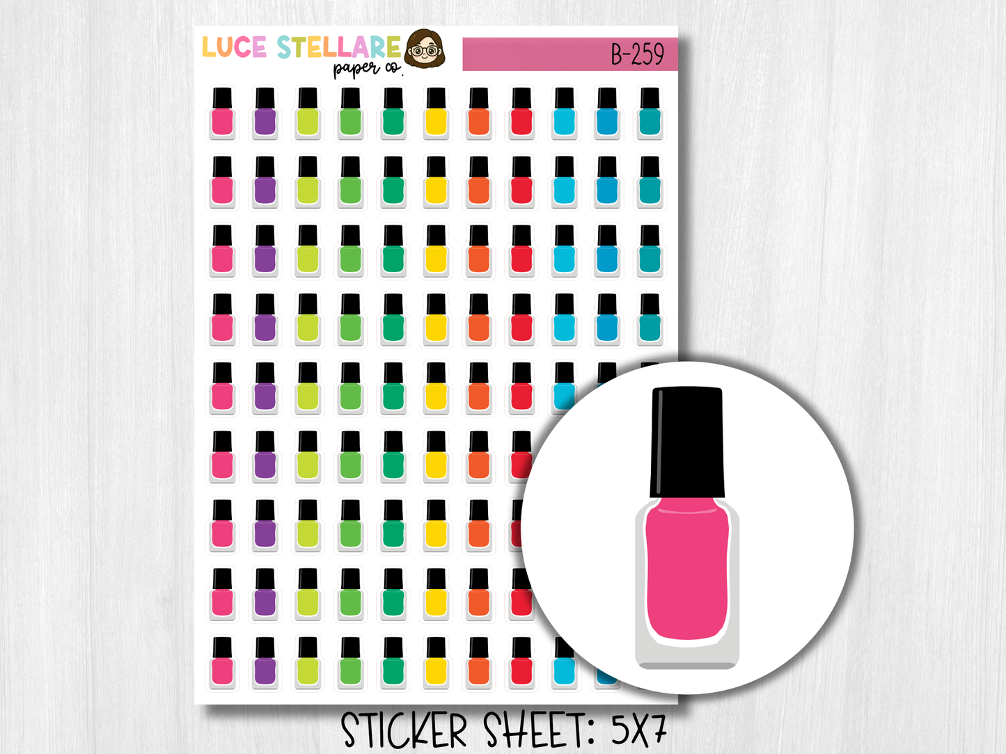 Nail Polish Planner Stickers / B-259