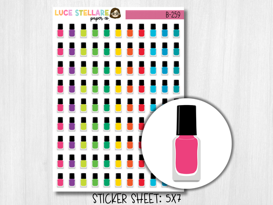 Nail Polish Planner Stickers / B-259