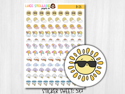 Weather Icon Stickers / B-26