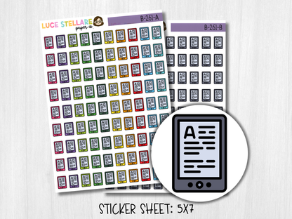 E-reader Planner Stickers / B-261