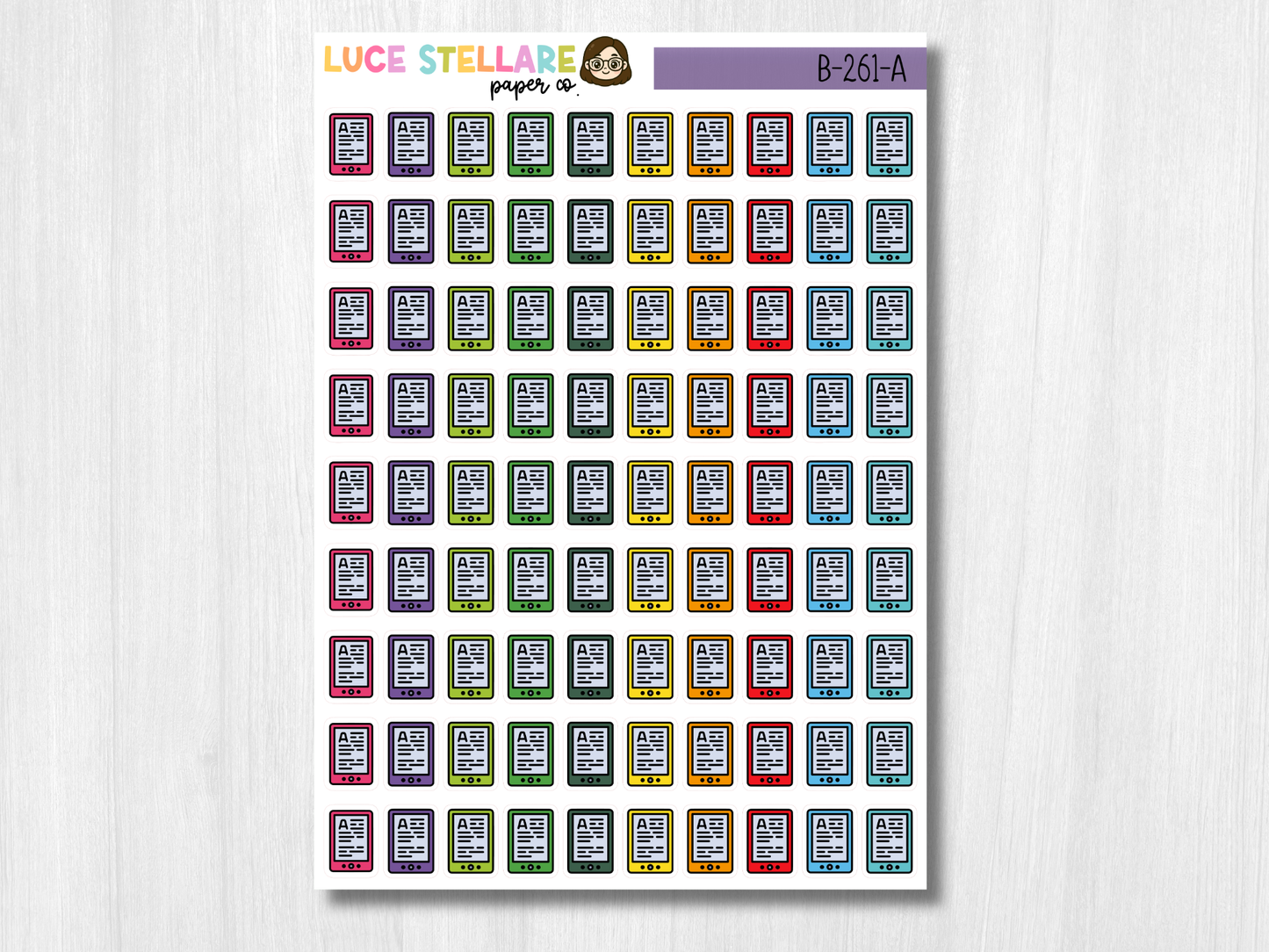 E-reader Planner Stickers / B-261