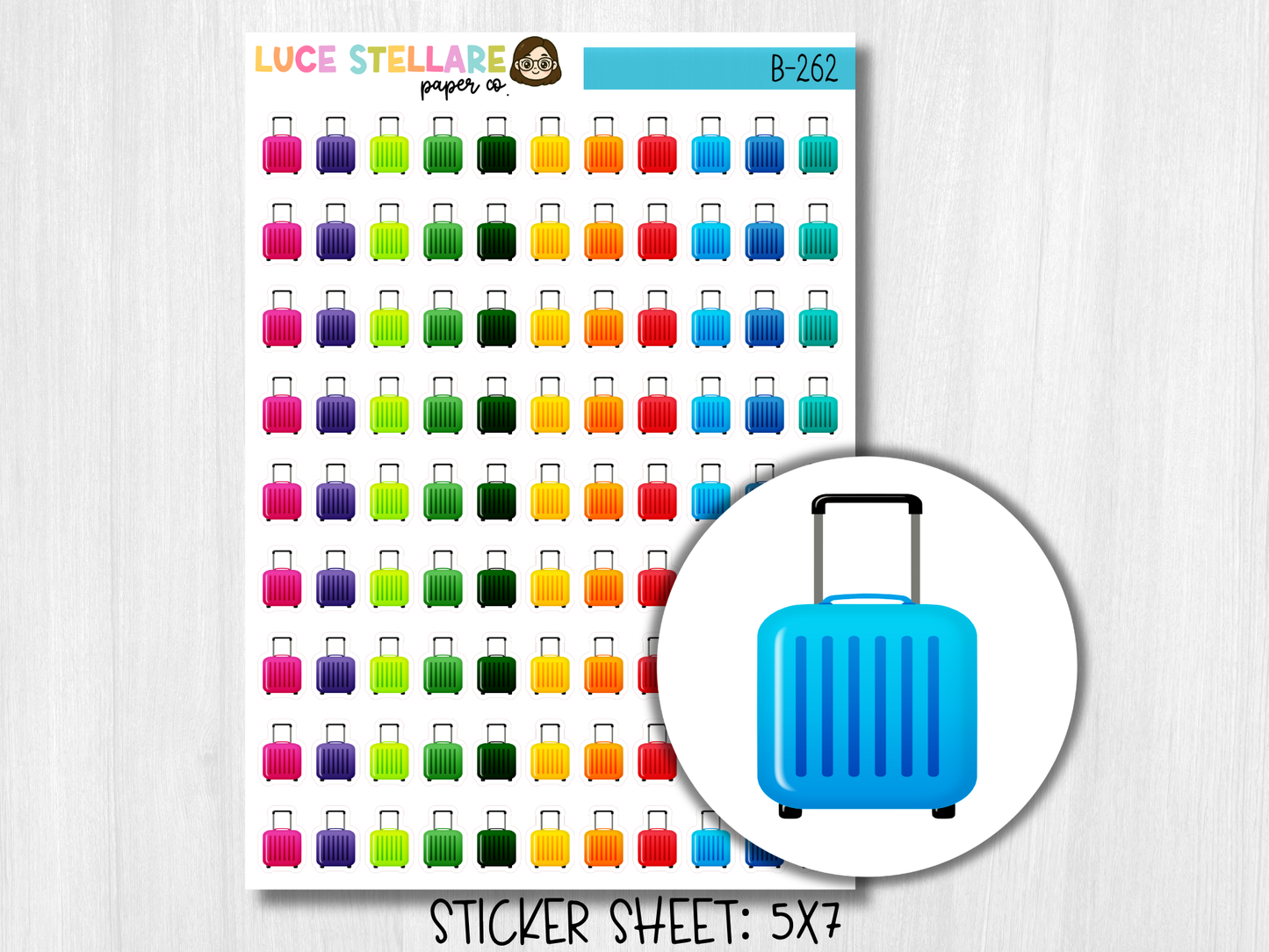 Suitcase Planner Stickers / B-262