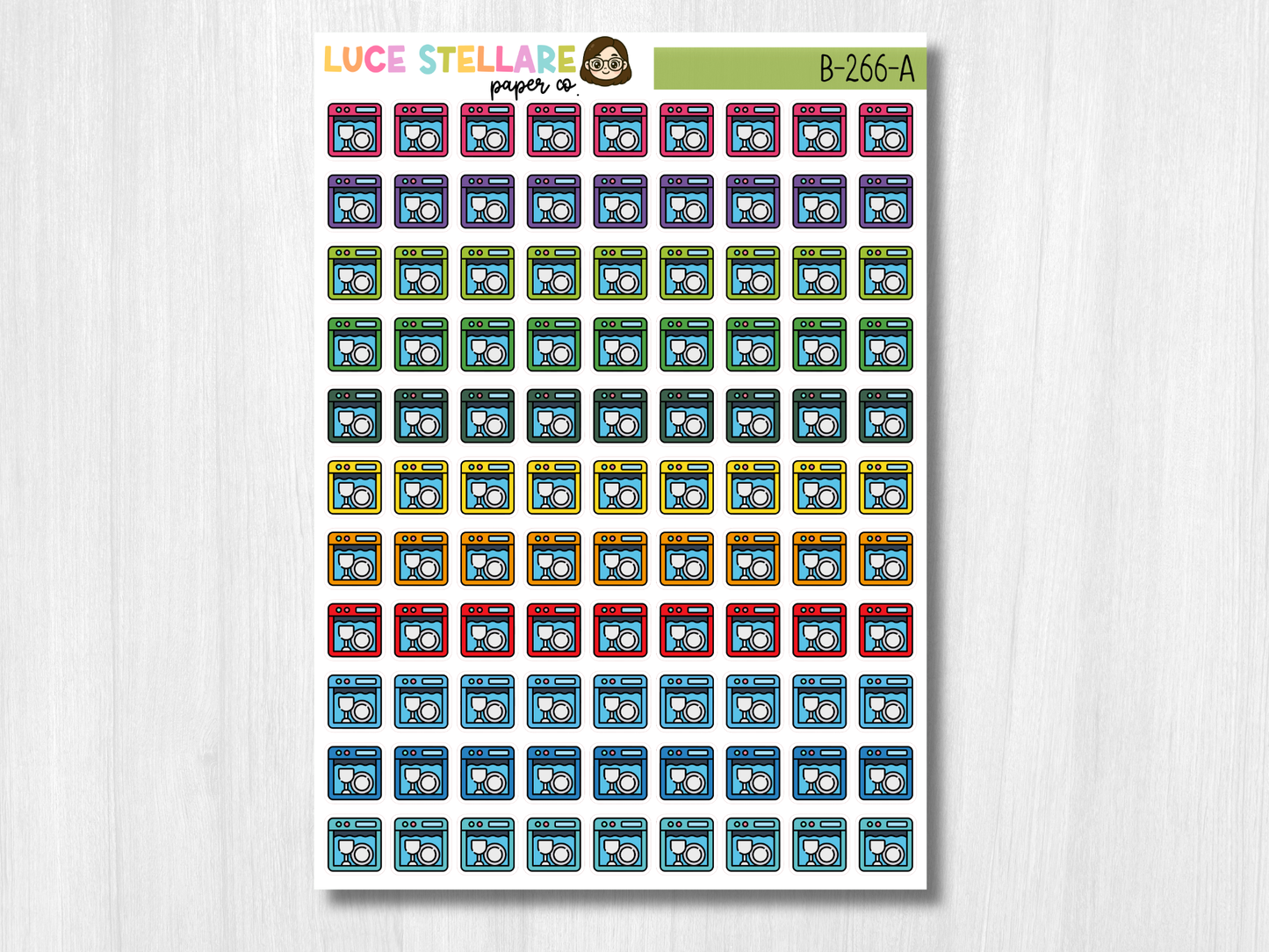 Dishwasher Planner Stickers / B-266
