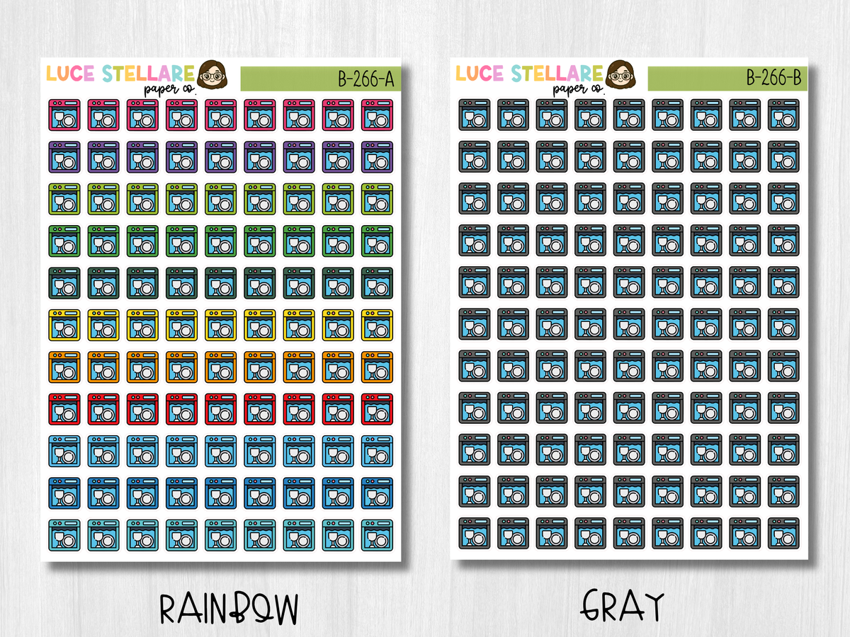 Dishwasher Icon Planner Stickers / B-266