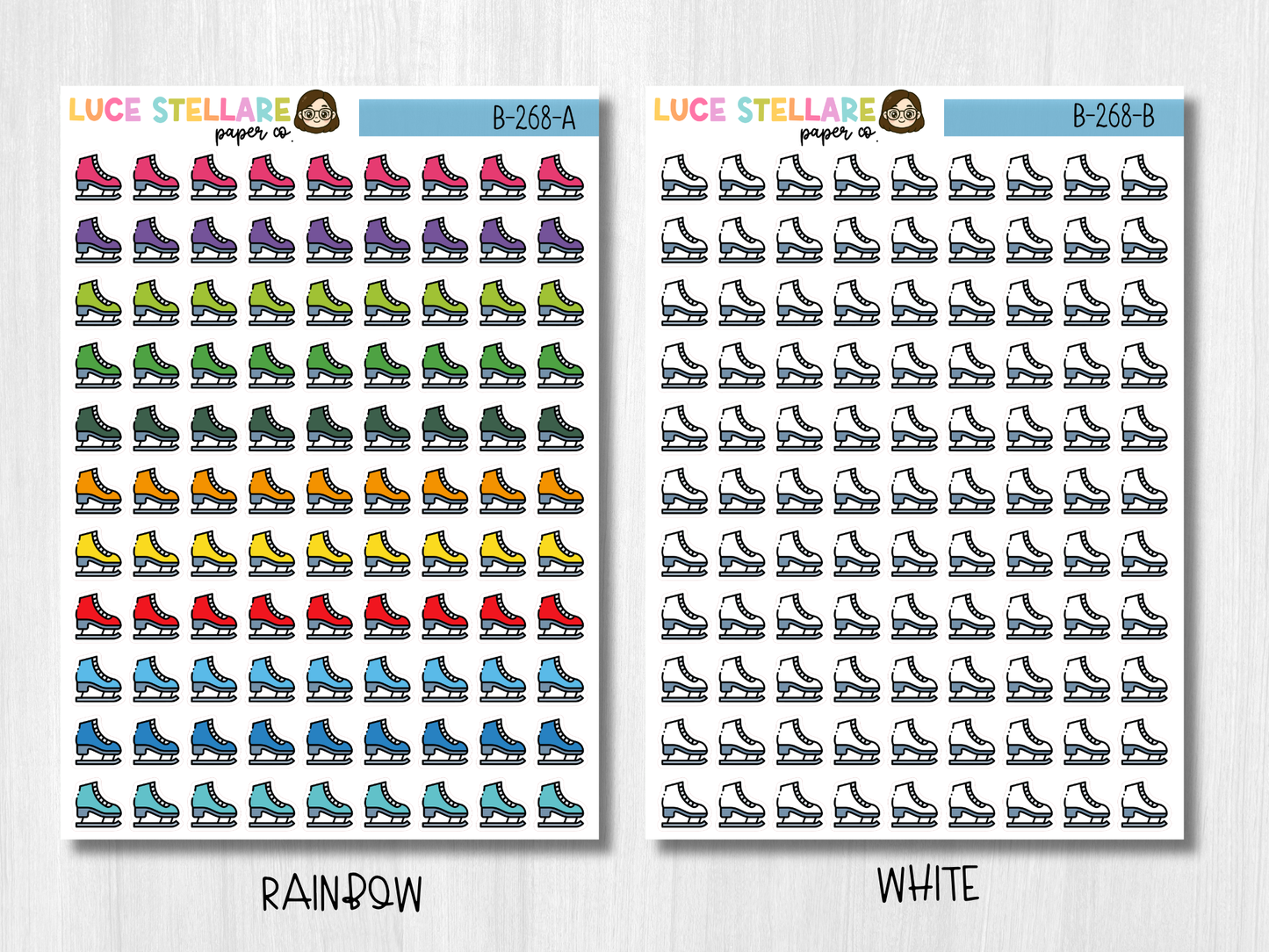 Ice Skates Planner Stickers / B-268