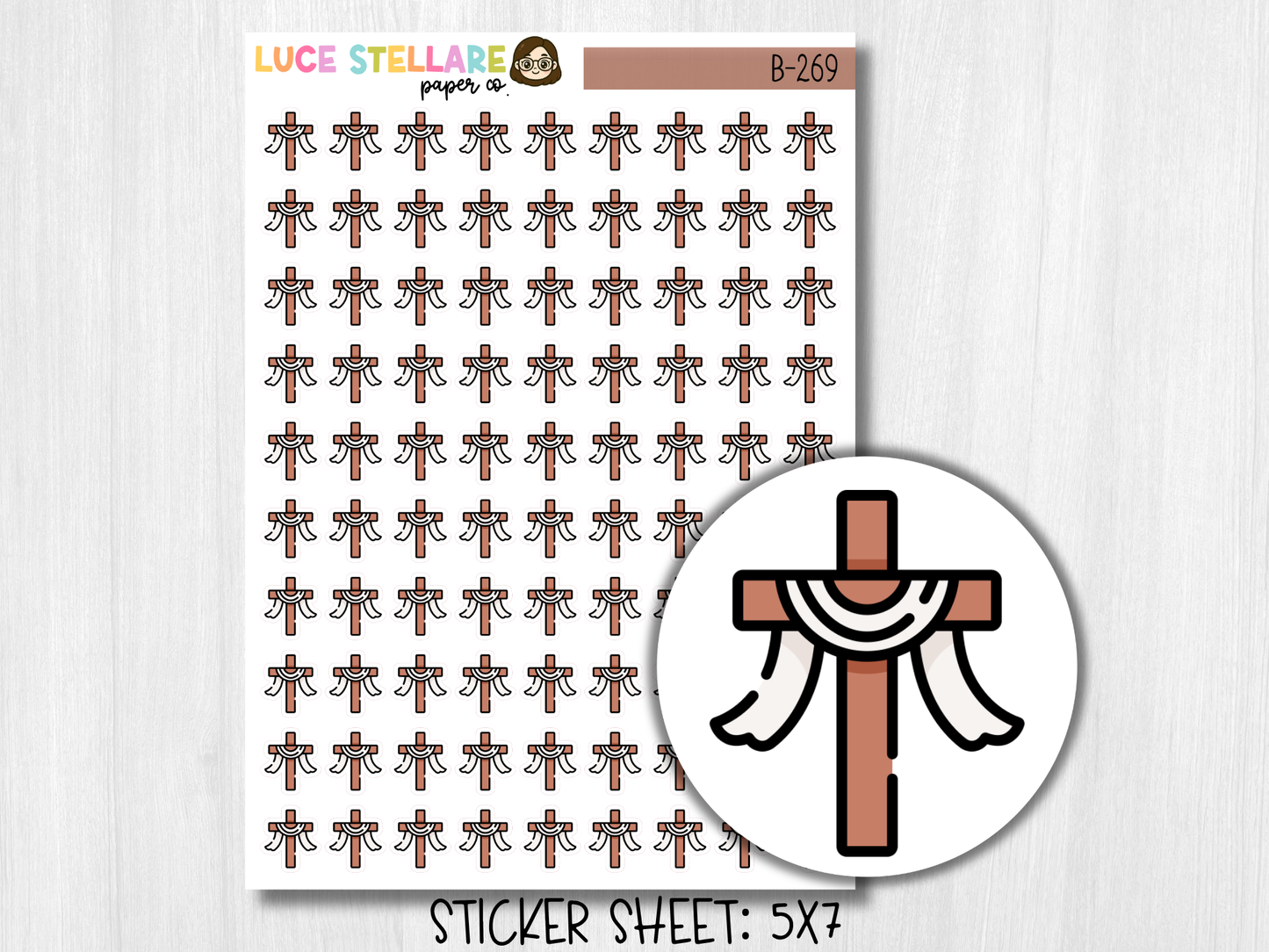 Cross Church Planner Stickers / B-269