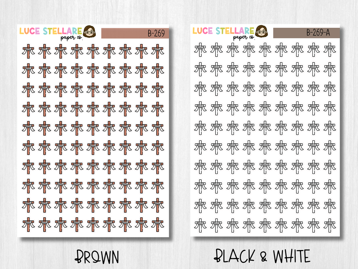 Cross Church Planner Stickers / B-269