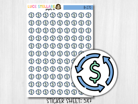 Recurring Payment Planner Stickers / B-270