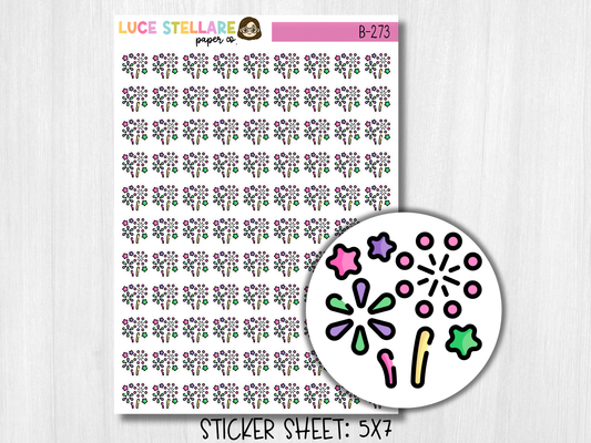 Fireworks Planner Stickers / B-273