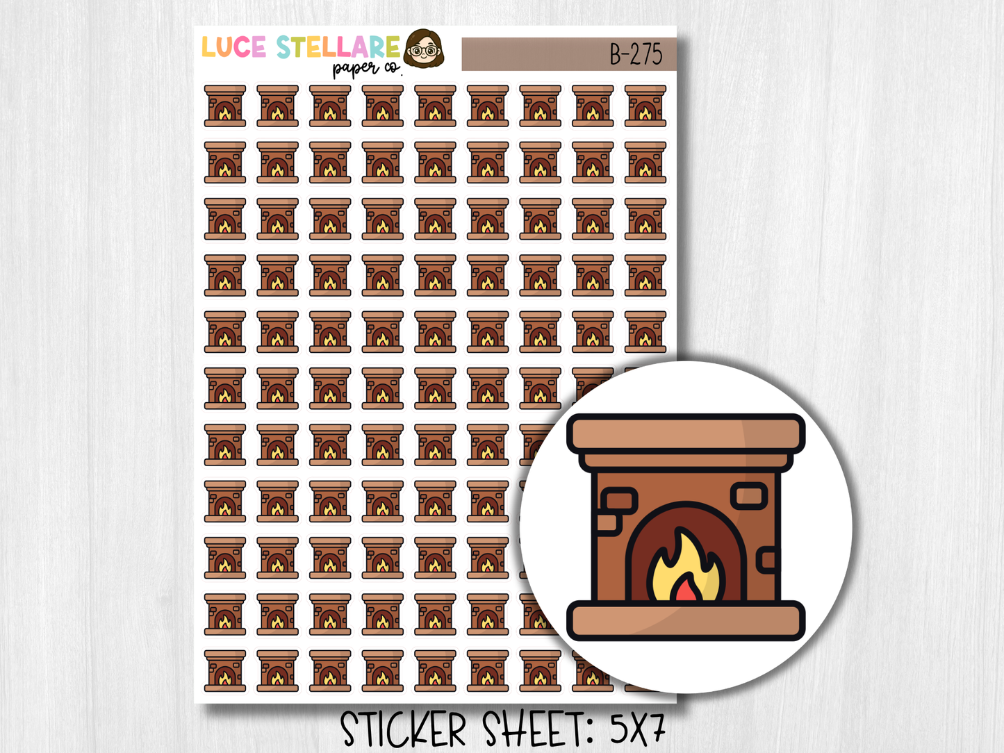 Fireplace Planner Stickers / B-275