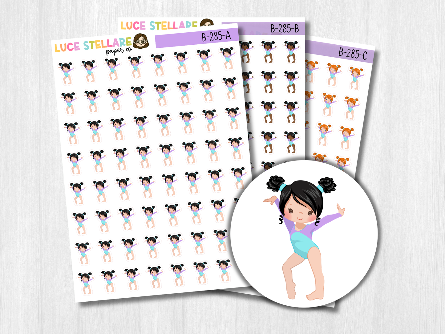 Gymnastics Reminder Planner Stickers / B-285