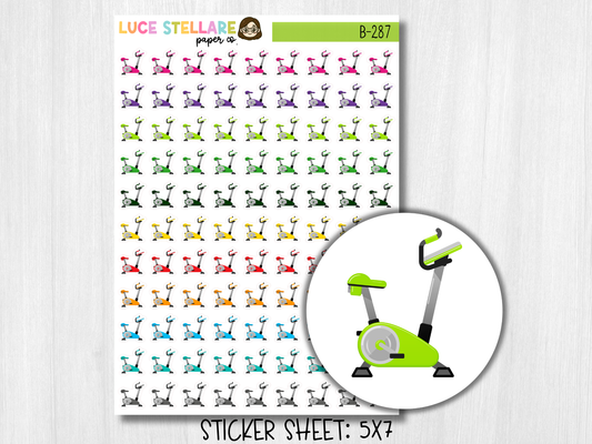 Spin Bike Planner Stickers / B-287