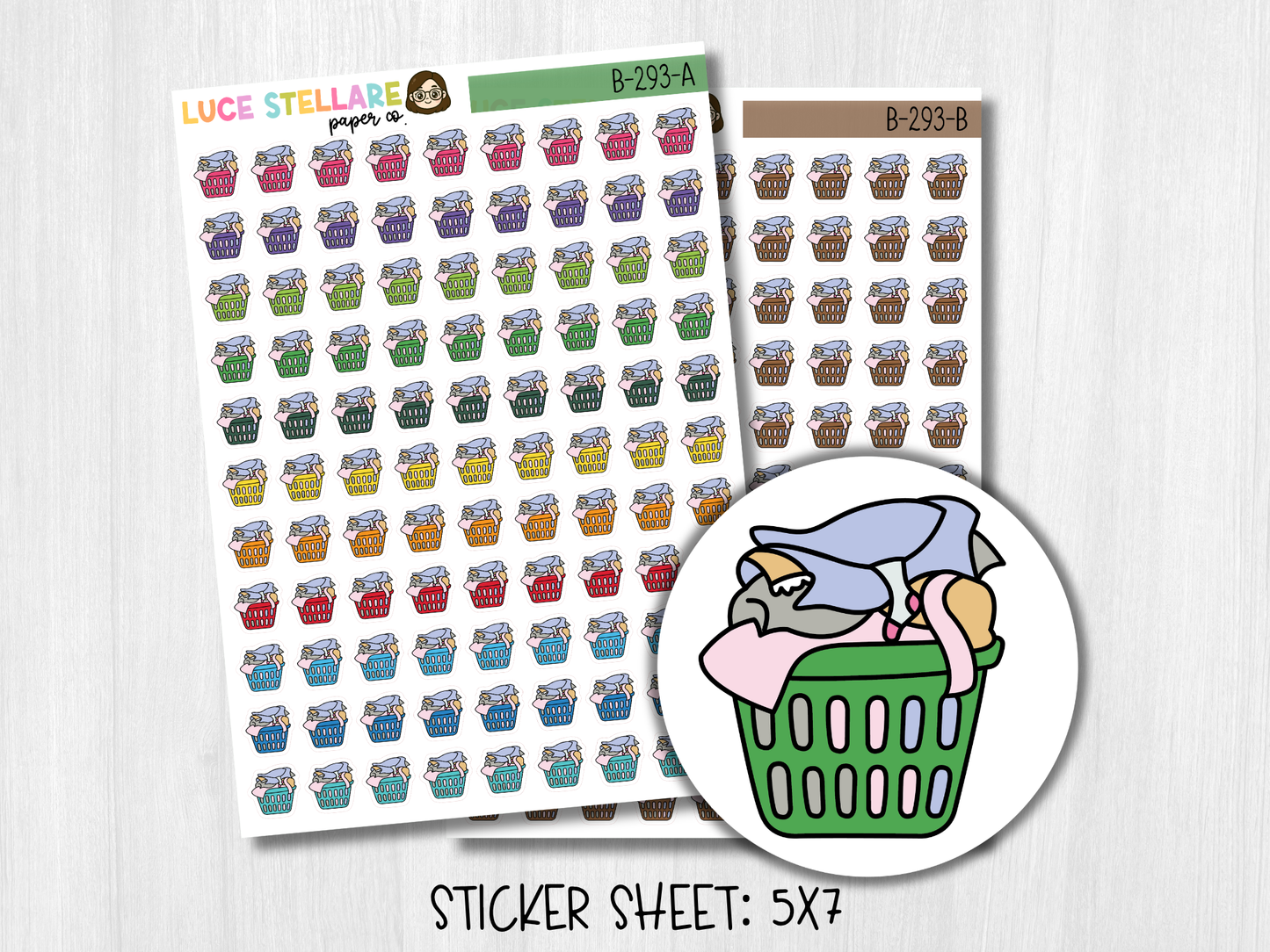 Laundry Planner Stickers / B-293