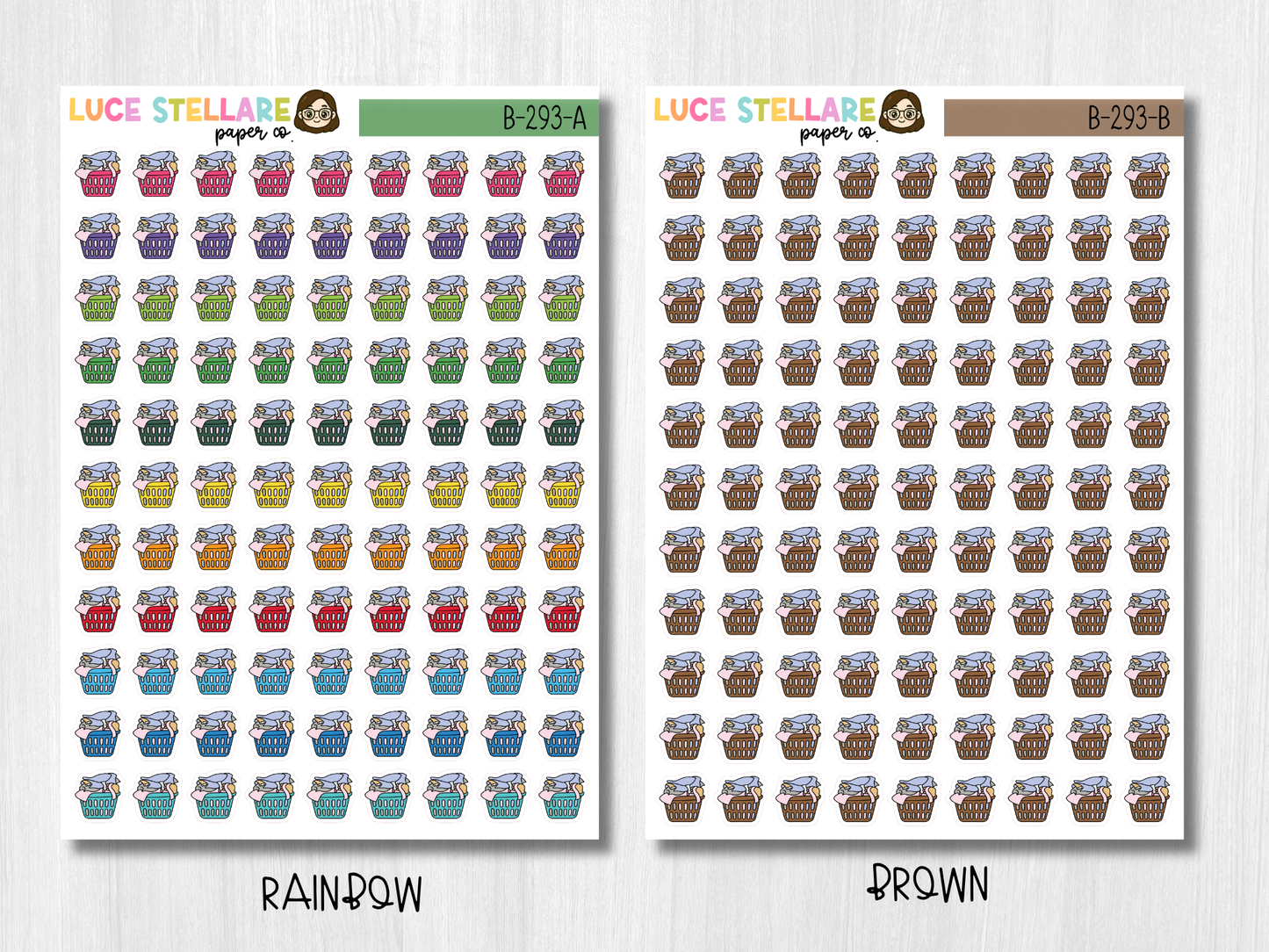 Laundry Planner Stickers / B-293