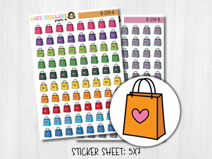 Shopping Bags Planner Stickers / B-294