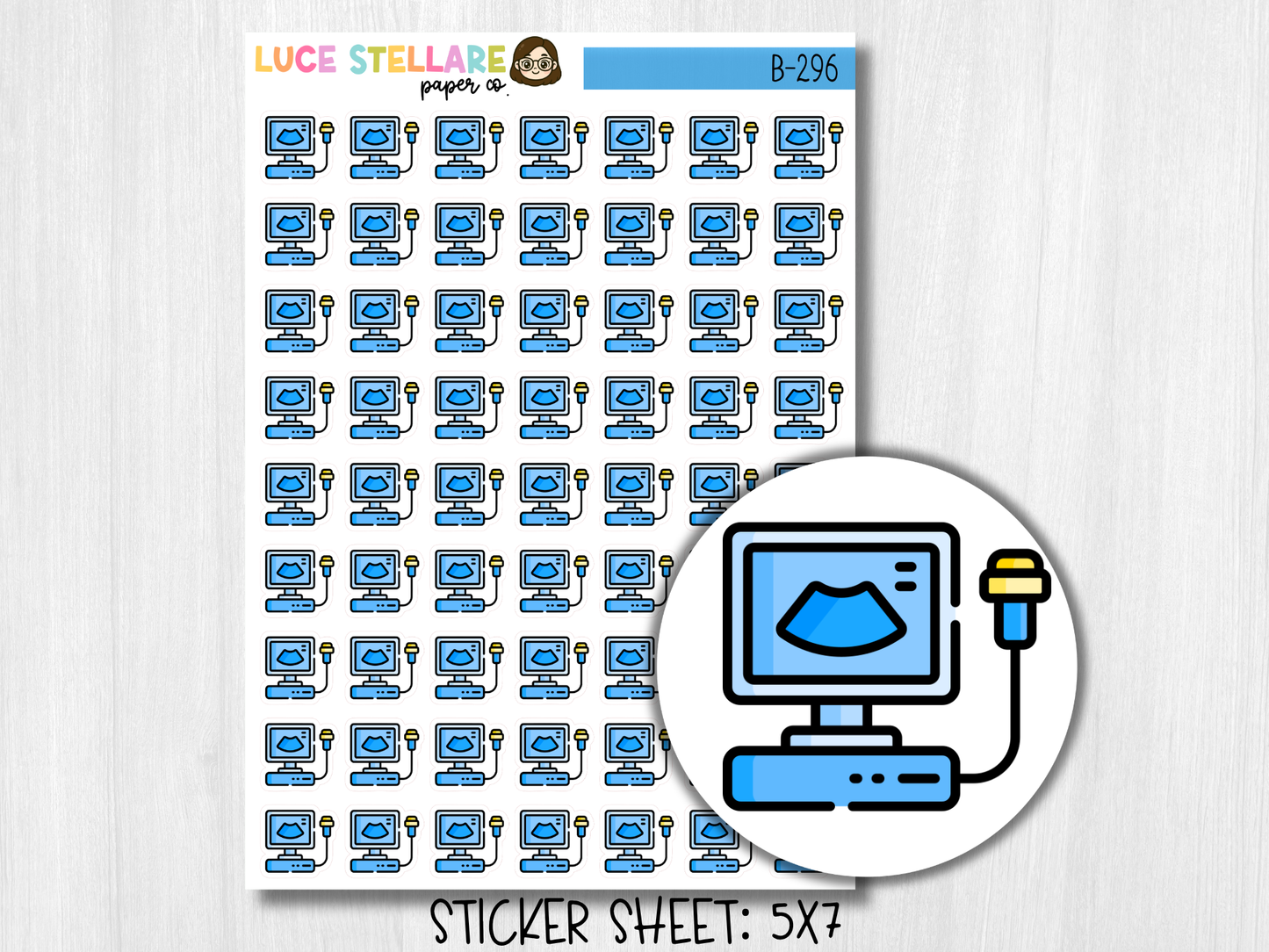 Ultrasound Planner Stickers / B-296