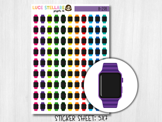 Smart Watch Activity Rings Planner Stickers / B-298