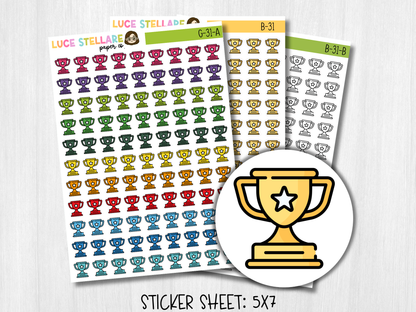 Trophy Icon Planner Stickers / B-31