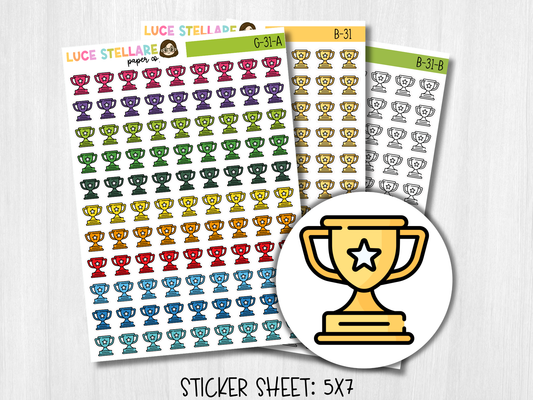 Trophy Icon Planner Stickers / B-31