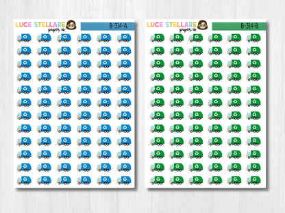 Trash Truck Planner Stickers / B-314