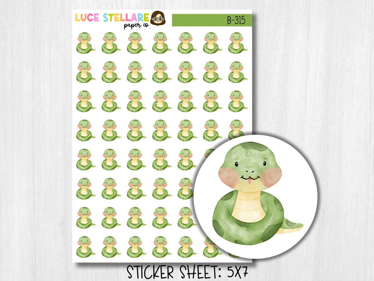 Snake Planner Stickers / B-315