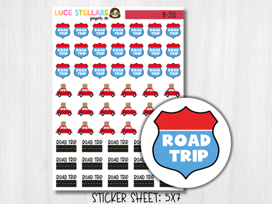 Road Trip Planner Stickers / B-316