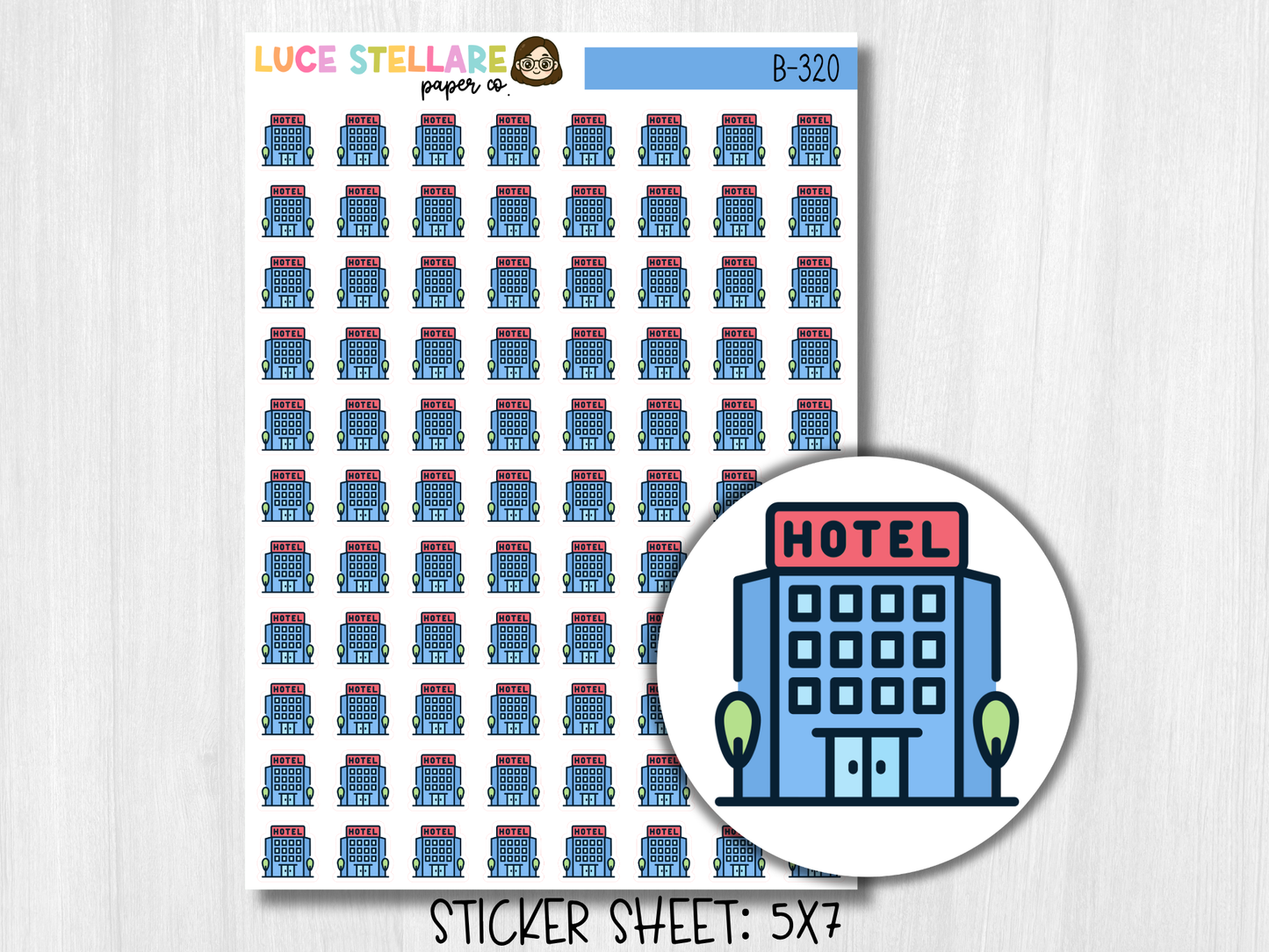 Hotel Planner Stickers / B-320