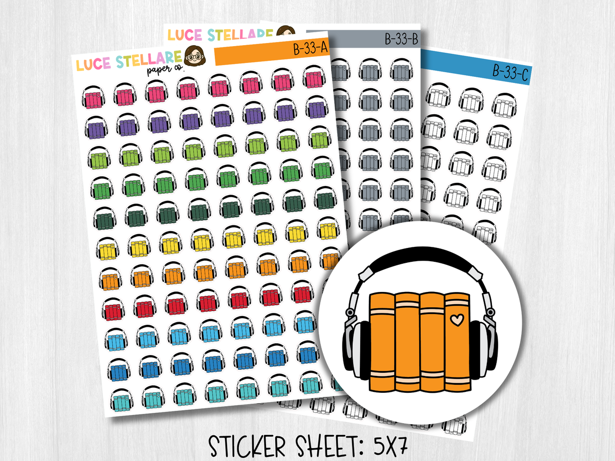 Audiobook Icon Planner Stickers / B-33