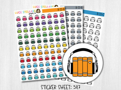 Audiobook Icon Planner Stickers / B-33