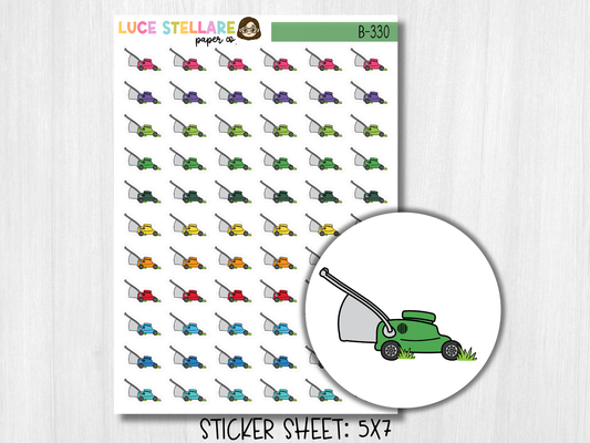 Lawn Mower Planner Stickers / 330