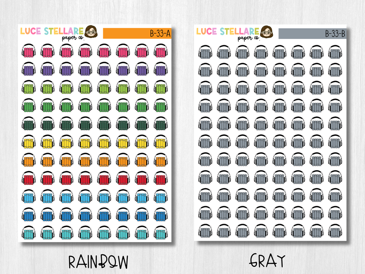 Audiobook Icon Planner Stickers / B-33