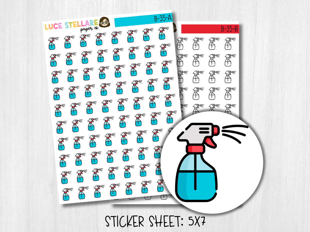 Spray Bottle Icon Planner Stickers / B-35
