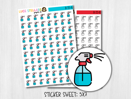 Spray Bottle Icon Planner Stickers / B-35