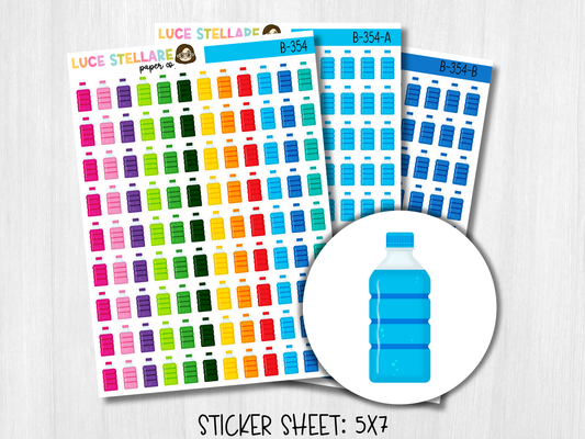 Water Bottle Planner Stickers / B-354