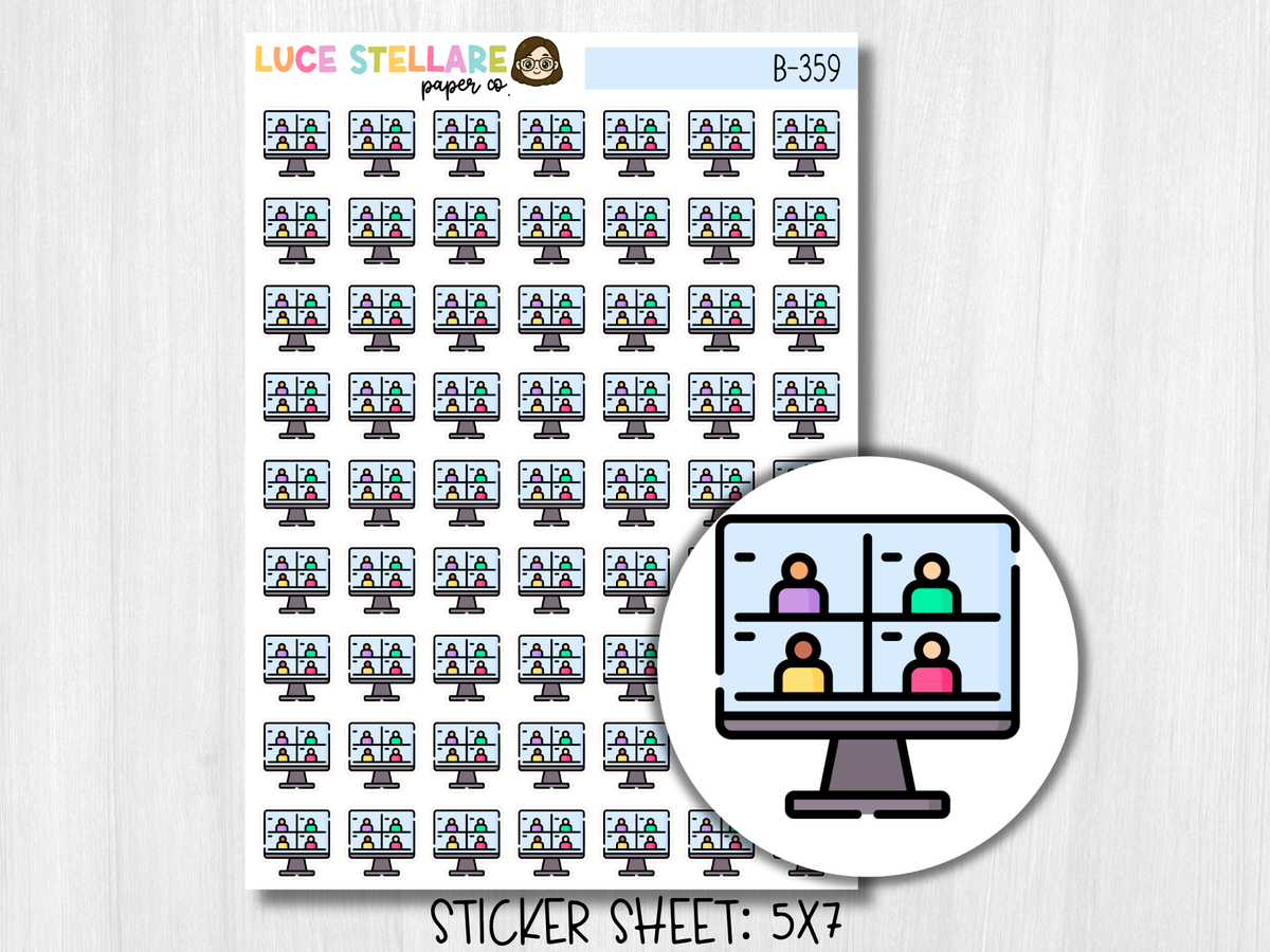 Virtual Meeting Planner Stickers / B-359