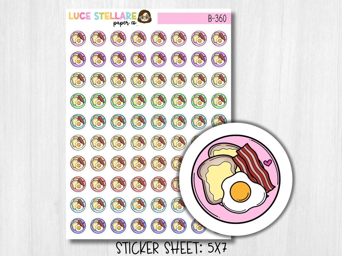 Breakfast Icon Planner Stickers / B-360