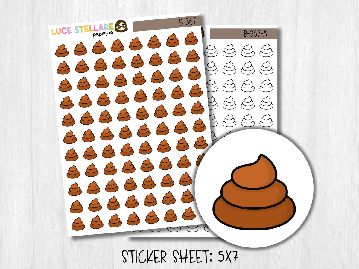 Poop Icon Planner Stickers / B-367